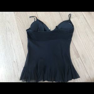 Black sheer tank top